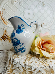 ITALY BLUE FLORAL PITCHER