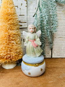 PASTEL CHERUB ORNATE TRINKET JAR