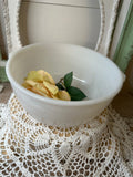 LARGE RIBBED MILK GLASS MIXING BOWL