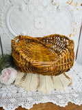 UNIQUE WICKER VINTAGE ORNATE BASKET