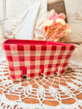 GINGHAM LARGE CERAMIC BERRY BASKET