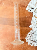 Vintage Glass Graduated Measuring Cylinder Etched Labware