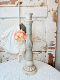 ANTIQUE RARE CONCRETE XL CANDLE PILLAR DECOR