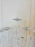 AMAZING VINTAGE SCROLLY WROUGHT IRON TALL WEDDING CANDELABRA
