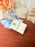 VINTAGE FENTON HAND PAINTED AND SIGNED BABY BLUE GLASS BELL