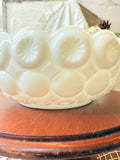 VINTAGE MILK GLASS DETAILED SERVING BOWL MOON AND STARS