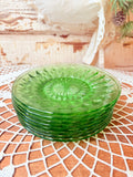 SET OF 2 WINDSOR ANTIQUE URANIUM GLASS PLATES