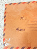 BROWN PAPER AIR MAIL STYLE ENVELOPES PACK OF 40