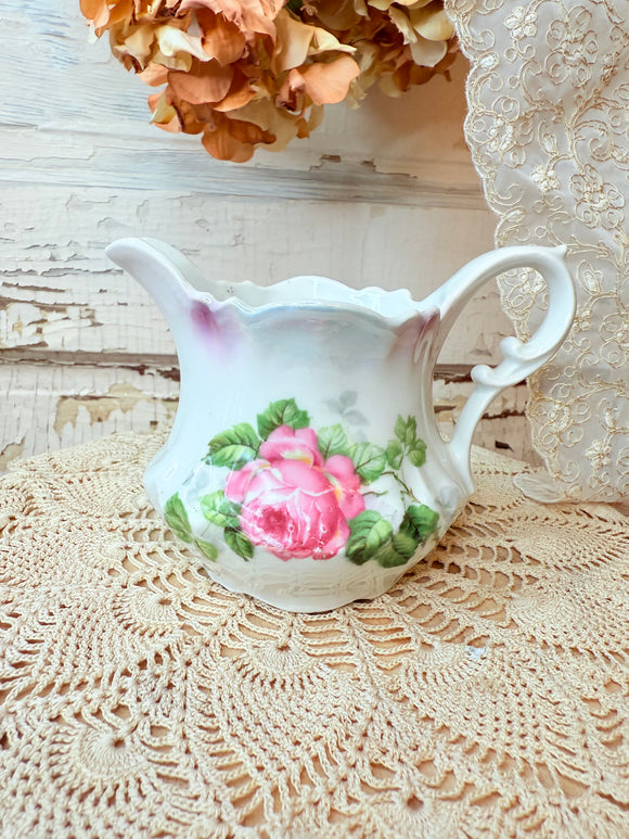 VINTAGE PORCELAIN ROSE CREAMER