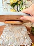 VINTAGE DISTRESSED SOLID WOOD LAZY SUSAN