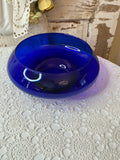 VINTAGE LARGE MID CENTURY COBALT BLUE CONSOLE BOWL