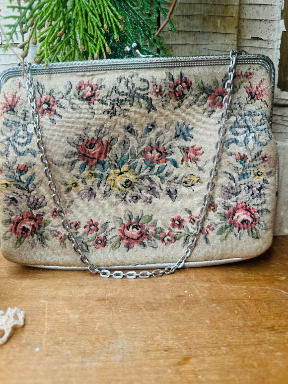 Vintage tapestry purse