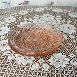 SET OF 2 JEANNETTE PINK DEPRESSION GLASS SNACK PLATES