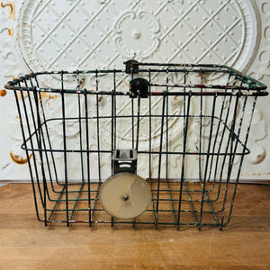 ANTIQUE PAPER BOY BICYCLE BASKET