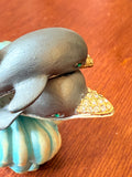 VINTAGE DOLPHIN GEM STUDDED JEWELRY TRINKET DISH