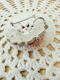 XXL PINK GEM FLORAL VINTAGE BROOCH