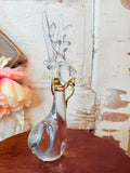 VINTAGE GLASS REINDEER STATUETTE