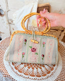 VINTAGE ROSE TAPESTRY HAND MADE PURSE