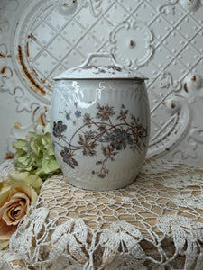 FLORAL ANTIQUE BISCUIT JAR