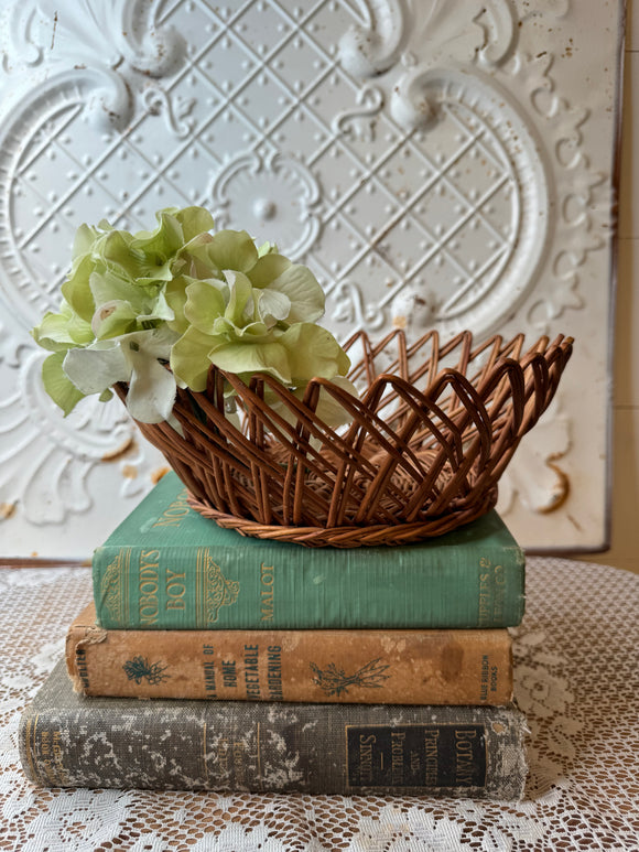 VINTAGE RATTAN STYLE BASKET