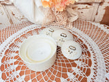 VINTAGE SET OF 3 FLORAL CELLULOID NESTING JARS