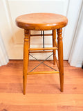 VINTAGE MID CENTURY OAK FARM COUNTER STOOL