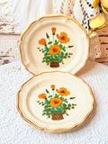 VINTAGE SET OF 2 MIKASA PETUNIA PLATES - 2 SETS AVAILABLE