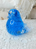 VINTAGE SWEDEN BLUE GLASS BIRD PAPERWEIGHT