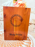 VINTAGE BIBLE WITH WOODEN CASE