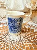 VINTAGE BLUE TOILE ENGLAND POTTERY MUG