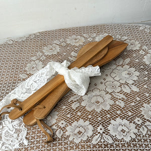 SET OF VINTAGE WOODEN KITCHEN SPOONS AND UTENSILS