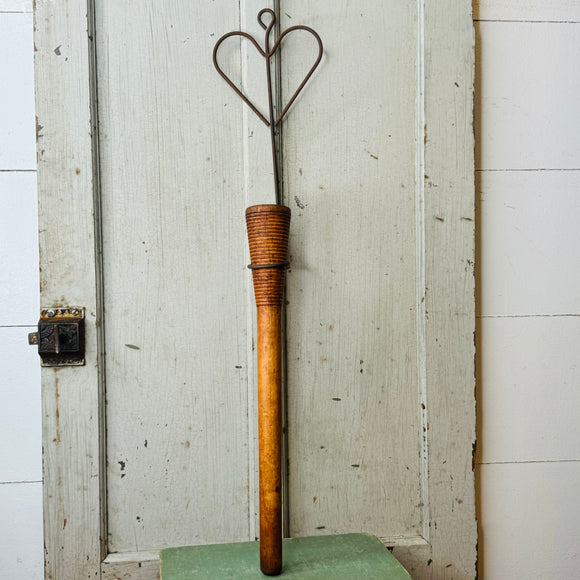 VINTAGE WOOD SPOOL WALL DECOR CANDLE
