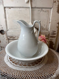 XXL IRONSTONE VINTAGE PITCHER AND BASIN SET