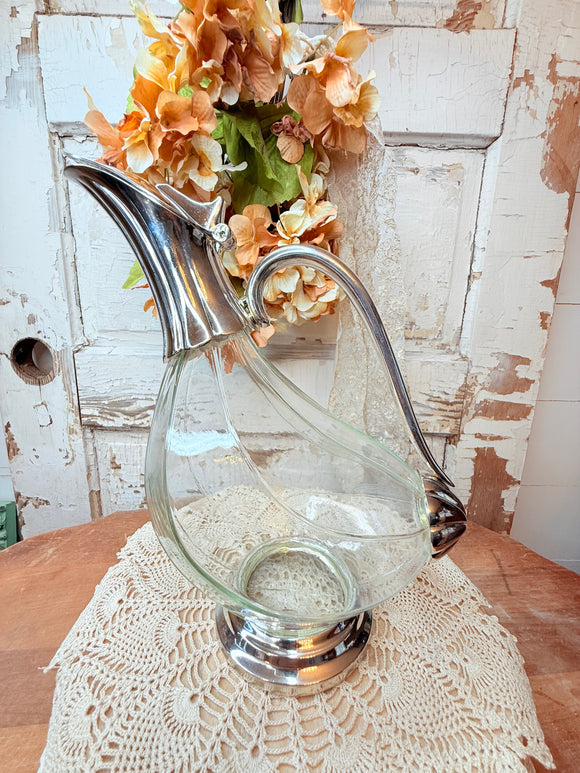 VINTAGE GLASS DUCK DECANTER