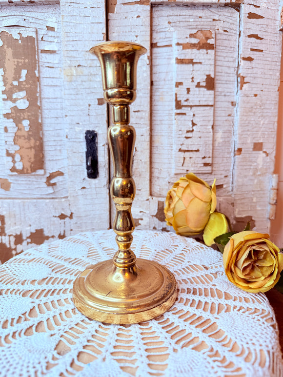 SOLID BRASS MEDIUM CANDLESTICK