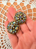 VINTAGE GEM CLIP ON EARRINGS
