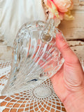 VINTAGE GLASS FEATHER BOX