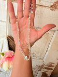 ANTIQUE AURORA BOREALIS CRYSTAL ADJUSTABLE CLASP NECKLACE