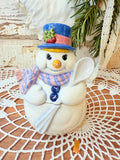 VINTAGE SNOWMAN BEAUTIFUL SUGAR BOWL