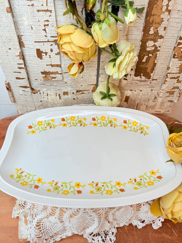 JAPAN IRONSTONE FLORAL PLATTER