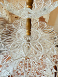 VINTAGE CRYSTAL 3 TIERED TRAY STAND