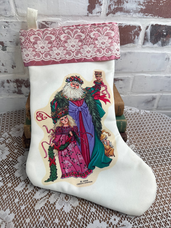 CHRISTMAS VINTAGE CHRISTMAS STOCKING #3