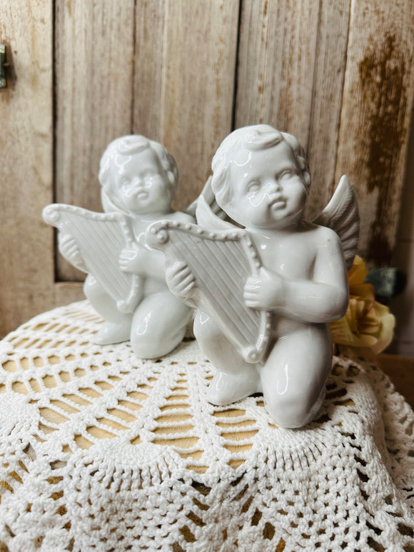 PORCELAIN VINTAGE CHERUB - 2 AVAILABLE