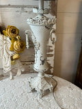 VINTAGE IRON ITALIANATE DETAILED TABLE LAMP