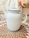 VINTAGE GERMANY BLUE AND WHITE LARGE PITCHER
