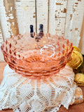 XL FOSTORIA PINK CUBIST BOWL