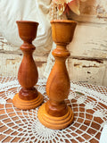 VINTAGE SET OF VERMONT WOOD CANDLESTICKS