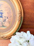 ANTIQUE WOOD CARVED 1800S DETAILED FRAMED ART