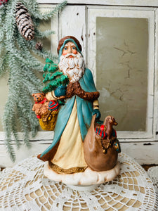 VINTAGE ORNATE SANTA MUSIC BOX