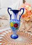 VINTAGE VESTAL PORTUGAL HAND PAINTED ORNATE FLORAL VASE